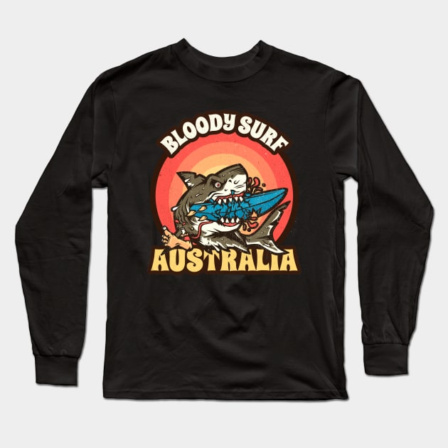 Bloody surf Australia Long Sleeve T-Shirt by SashaShuba